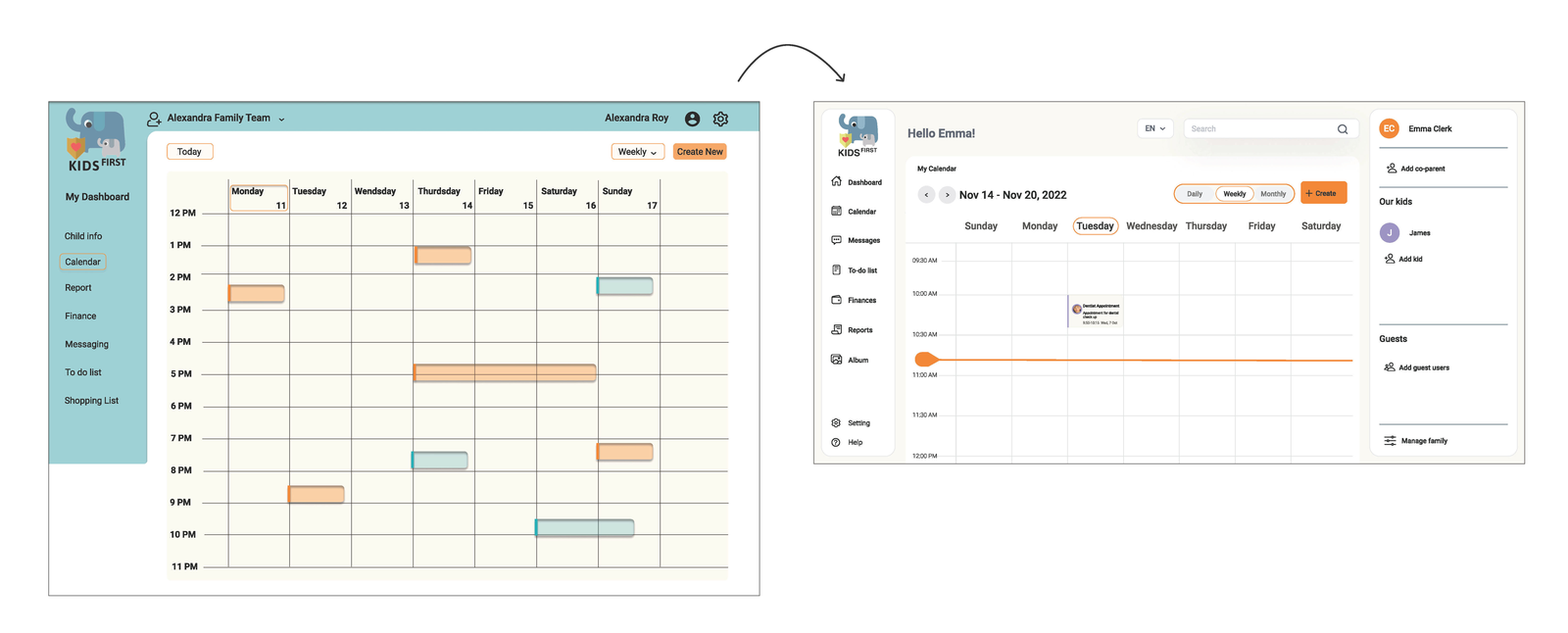 Calendar A/B testing — two interaction models compared before settling the pattern
