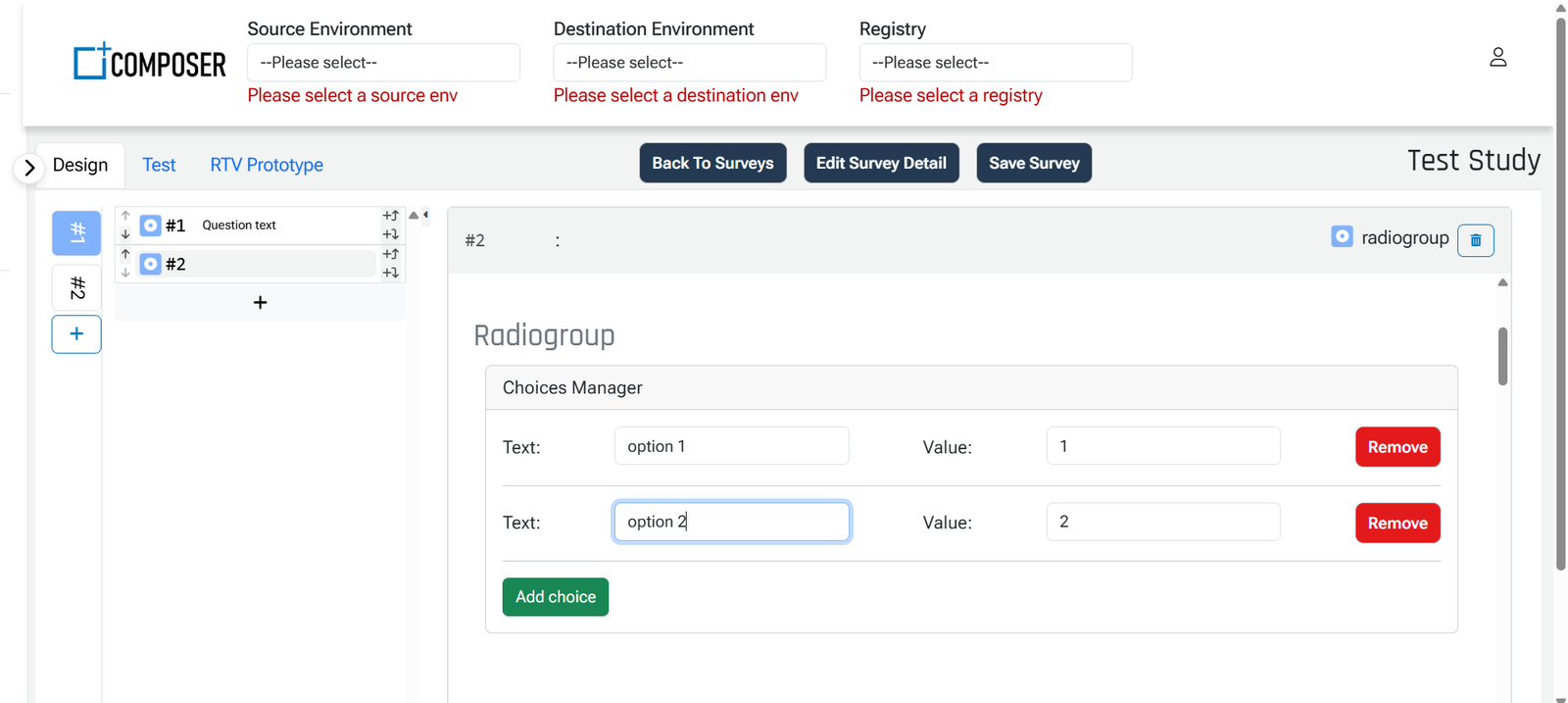 Heuristic evaluation — violations annotated directly on the legacy builder