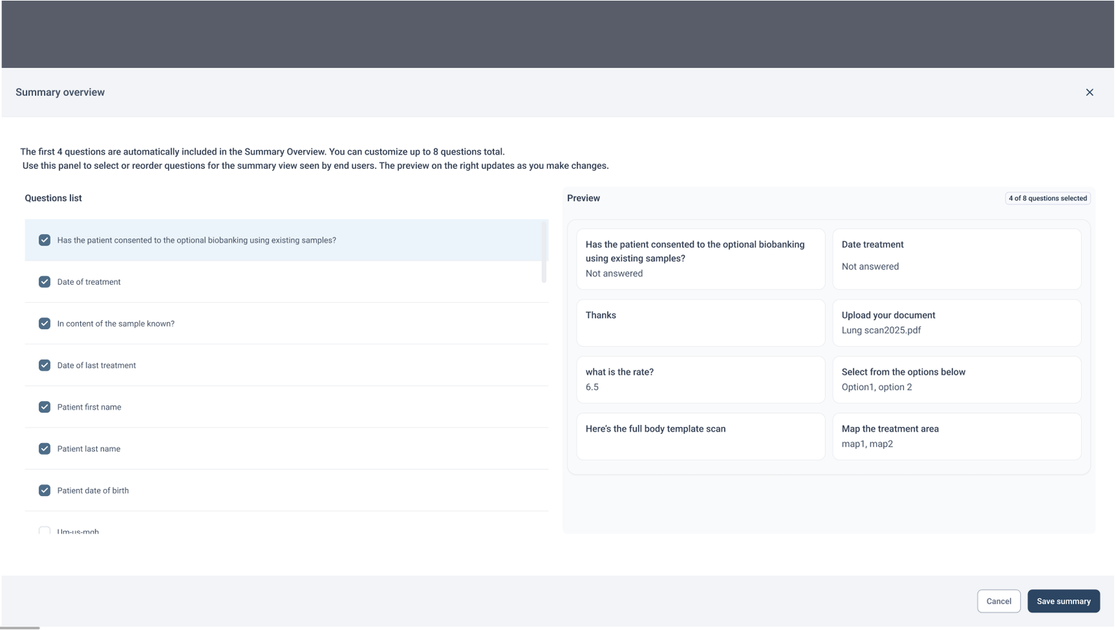 Confidence and status indicators in the builder